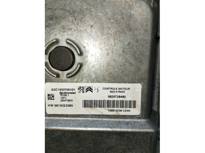 Recambio de centralita motor uce para citroën c4 spacetourer 1.2 referencia OEM IAM 9829728480  