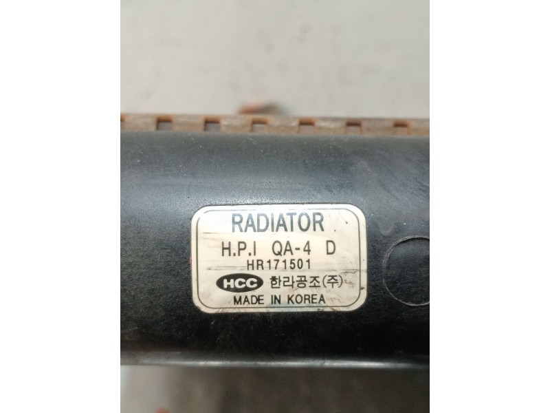 Recambio de radiador agua para mitsubishi galloper (hyundai) referencia OEM IAM HR171501  
