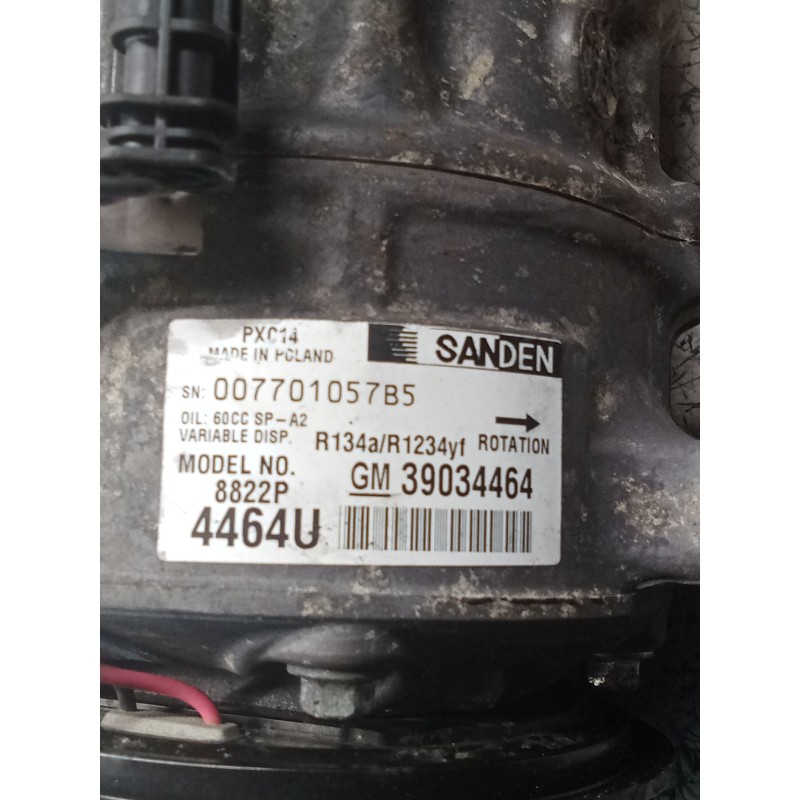 Recambio de compresor aire acondicionado para opel insignia b sports tourer (z18) 2.0 cdti (35) referencia OEM IAM 39034464  