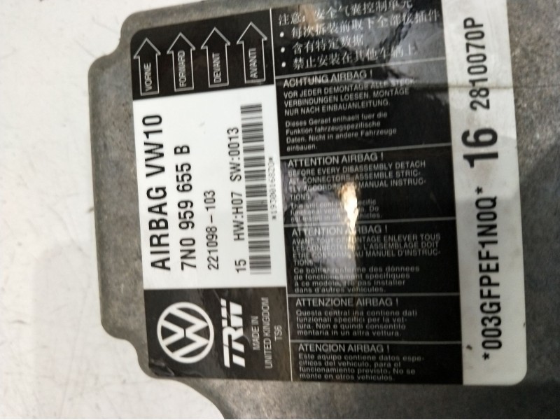 Recambio de kit airbag para seat alhambra (710, 711) 2.0 tdi referencia OEM IAM 7N0959655B 221098103 