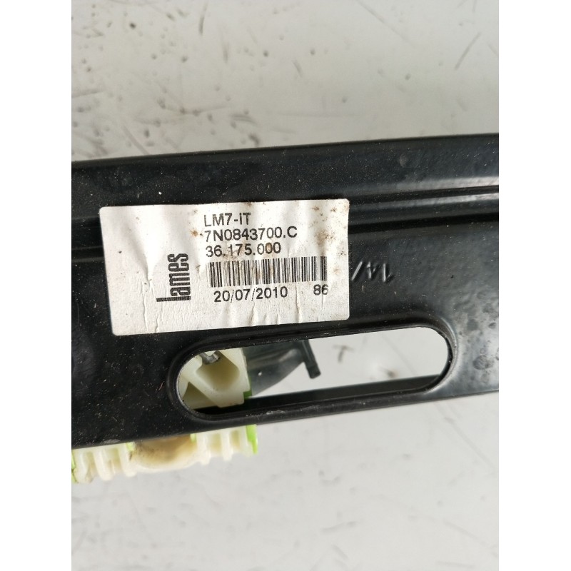 Recambio de elevalunas trasero derecho para seat alhambra (710, 711) 2.0 tdi referencia OEM IAM 7N0843700C  5p