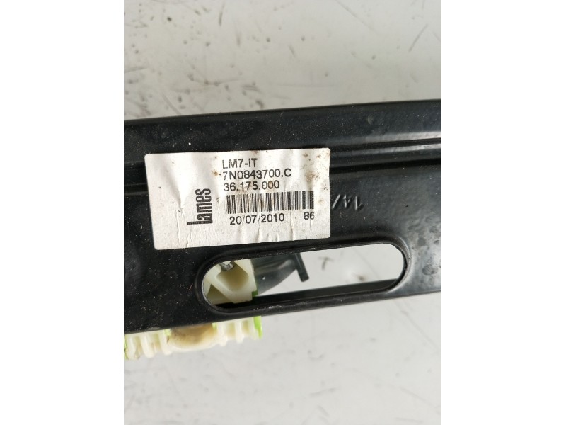 Recambio de elevalunas trasero derecho para seat alhambra (710, 711) 2.0 tdi referencia OEM IAM 7N0843700C  5p