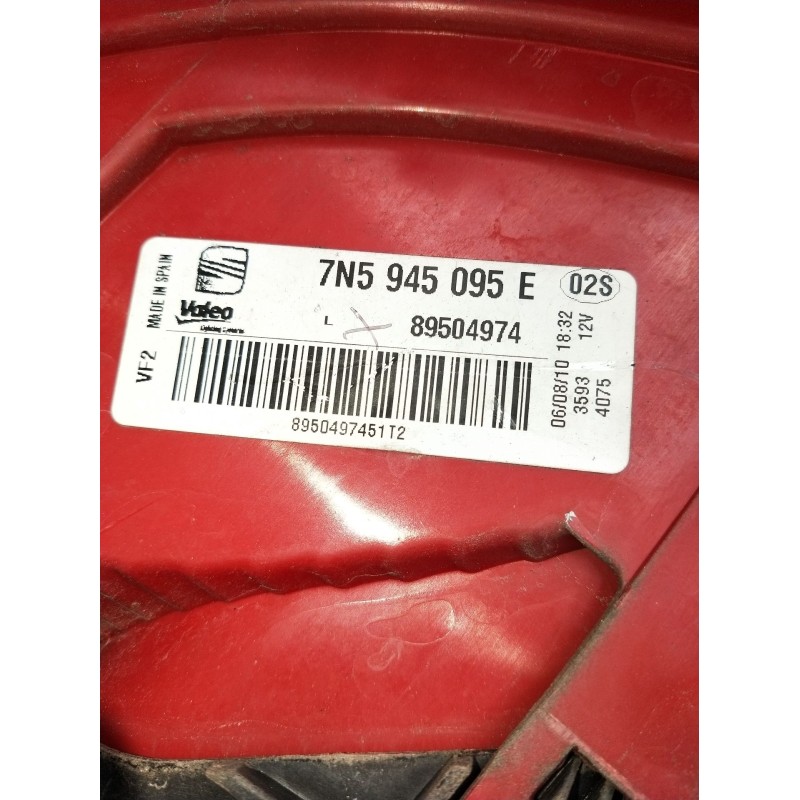 Recambio de piloto trasero izquierdo para seat alhambra (710, 711) 2.0 tdi referencia OEM IAM 8950497451T2 7N5945095E 89504974