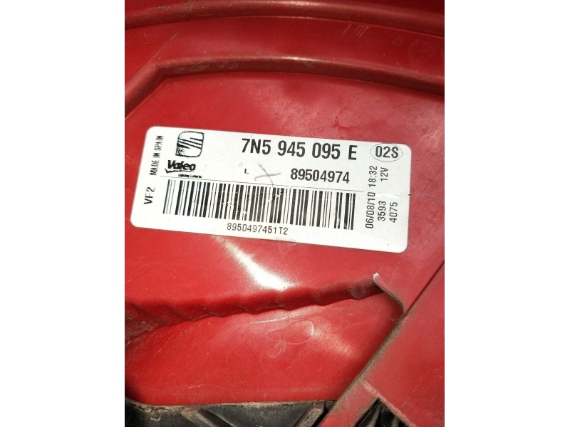 Recambio de piloto trasero izquierdo para seat alhambra (710, 711) 2.0 tdi referencia OEM IAM 8950497451T2 7N5945095E 89504974