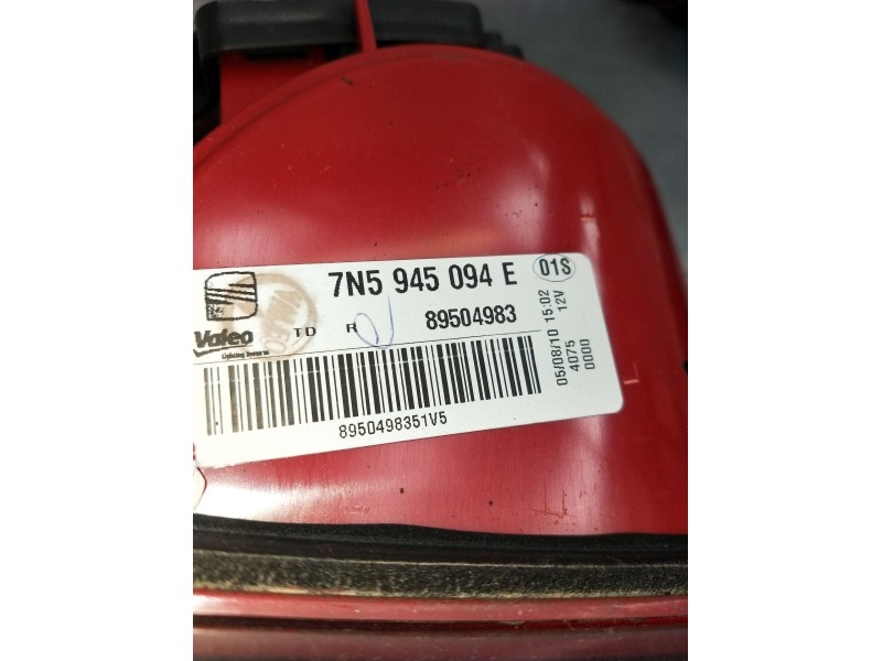 Recambio de piloto trasero derecho interior para seat alhambra (710, 711) 2.0 tdi referencia OEM IAM 7N945094E 89504983 