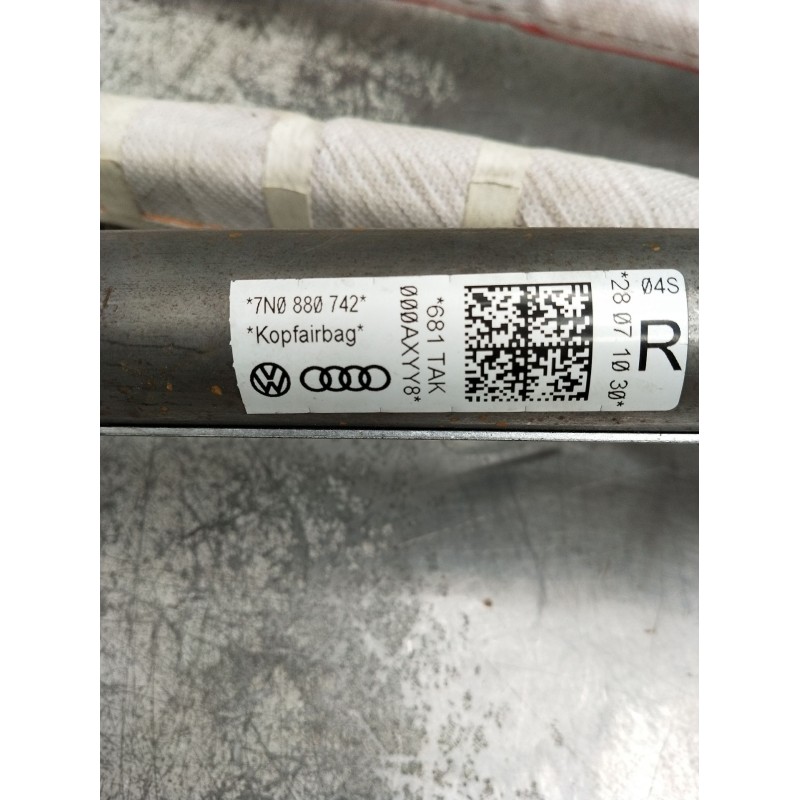 Recambio de airbag cortina delantero derecho para seat alhambra (710, 711) 2.0 tdi referencia OEM IAM 7N0880742  