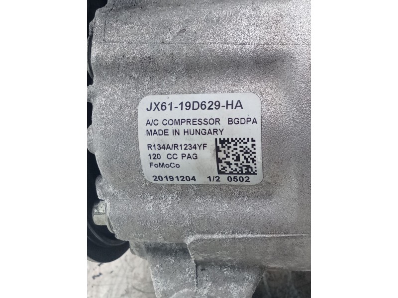 Recambio de compresor aire acondicionado para ford puma referencia OEM IAM JX6119D629HA  