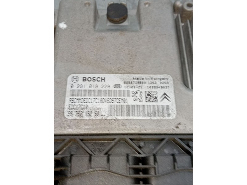 Recambio de centralita motor uce para citroën berlingo furgoneta/monovolumen (b9) 1.6 hdi 90 referencia OEM IAM 0281018228 96788