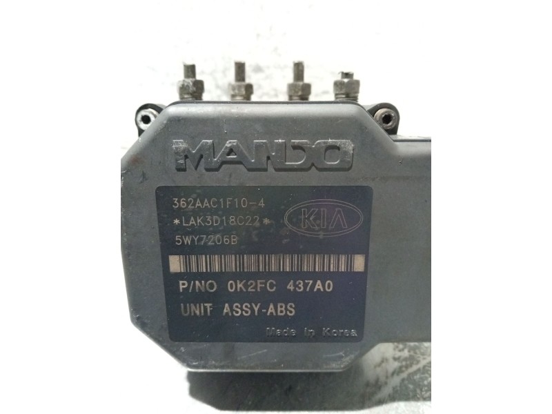 Recambio de abs para kia carens 2.0 turbodiesel cat referencia OEM IAM 0K2FC437A0 BH60103600 