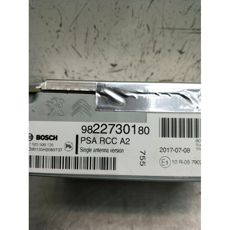 Recambio de sistema audio / radio cd para peugeot 208 referencia OEM IAM 9822730180 7503900135 