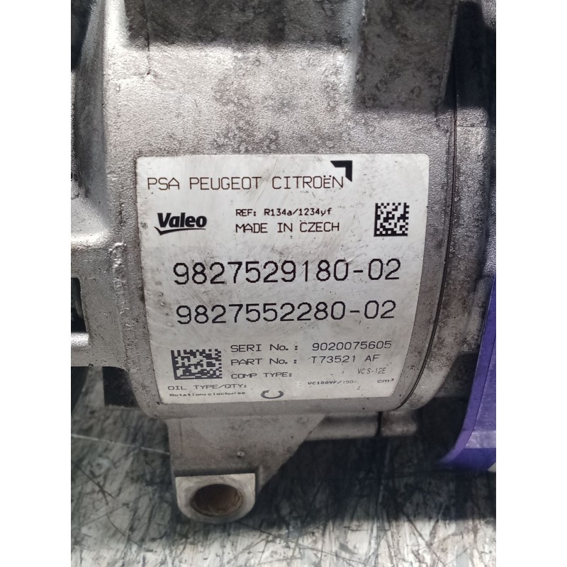 Recambio de compresor aire acondicionado para citroën c4 spacetourer 1.2 referencia OEM IAM 982755228002 982752918002 