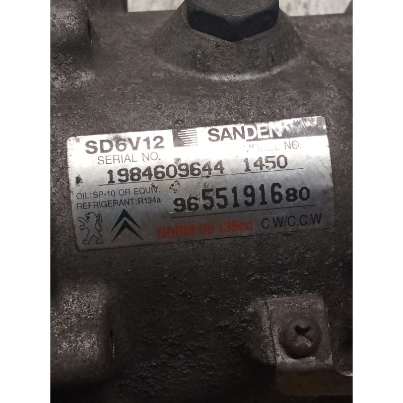 Recambio de compresor aire acondicionado para citroën c3 i (fc_, fn_) 1.4 hdi referencia OEM IAM 965519168  
