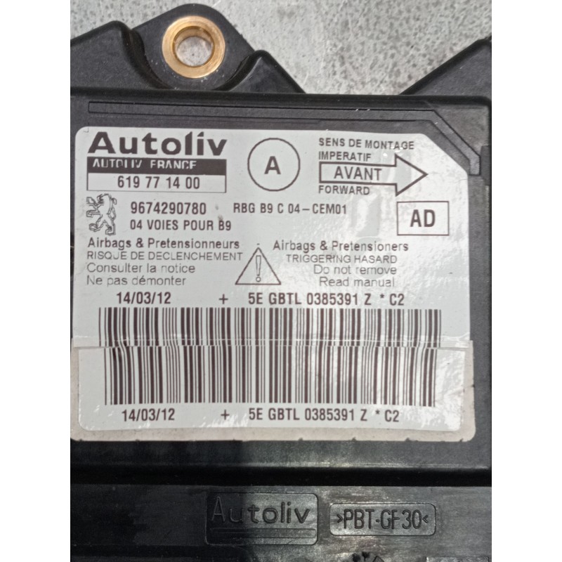 Recambio de kit airbag para citroën berlingo furgoneta/monovolumen (b9) 1.6 hdi 90 referencia OEM IAM 9674290780 619771400  