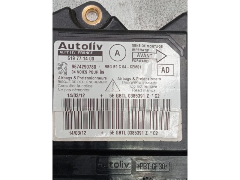 Recambio de kit airbag para citroën berlingo furgoneta/monovolumen (b9) 1.6 hdi 90 referencia OEM IAM 9674290780 619771400  