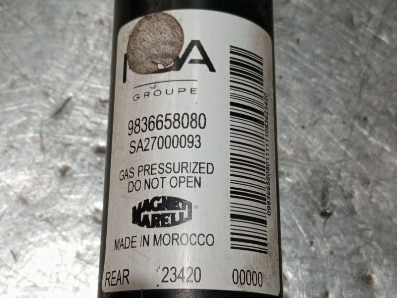 Recambio de amortiguador trasero derecho para peugeot 2008 i van (cu_) bluehdi 100 (cuyhym) referencia OEM IAM 9836658080 SA2700