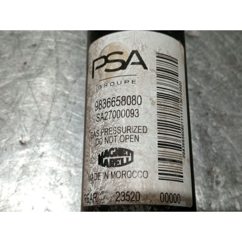 Recambio de amortiguador trasero izquierdo para peugeot 2008 i van (cu_) bluehdi 100 (cuyhym) referencia OEM IAM 9836658080 SA27