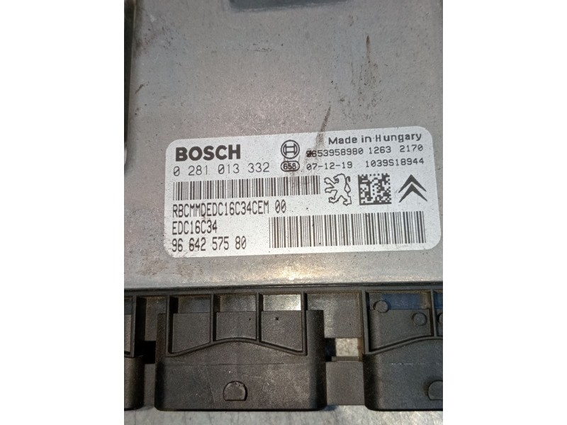 Recambio de centralita motor uce para peugeot 308 i (4a_, 4c_) 1.6 hdi referencia OEM IAM 0281013332 9664257580  