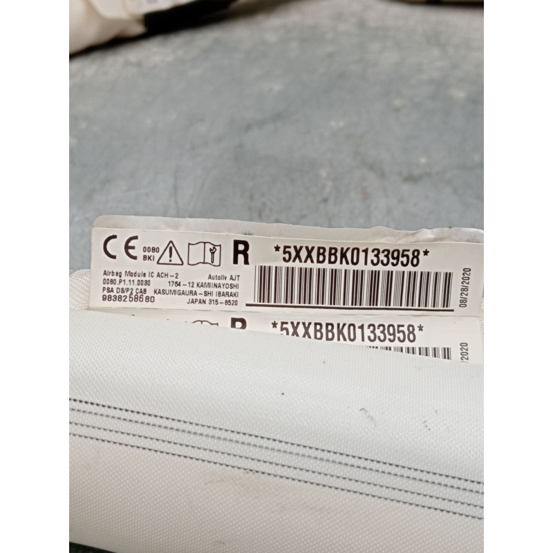 Recambio de airbag cortina delantero derecho para peugeot 2008 i van (cu_) bluehdi 100 (cuyhym) referencia OEM IAM 9838258680 5x