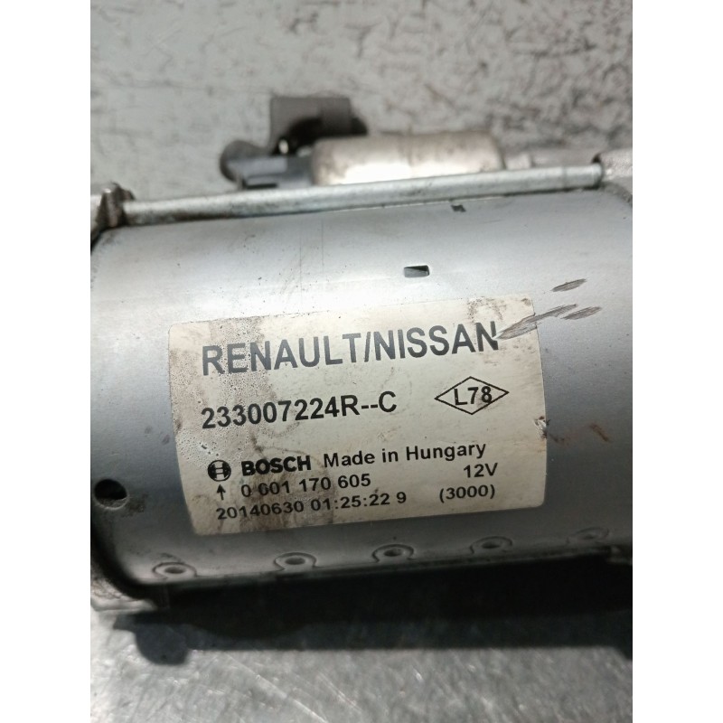 Recambio de motor arranque para nissan qashqai ii (j11, j11_) 1.5 dci referencia OEM IAM 233007224R 0001170605 