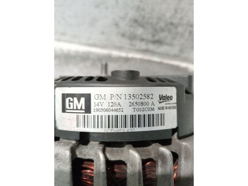Recambio de alternador para opel insignia a (g09) 2.0 cdti (68) referencia OEM IAM 13502582 2650800A 