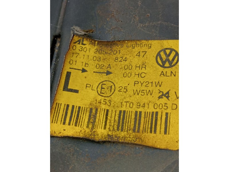 Recambio de faro izquierdo para volkswagen touran (1t1, 1t2) 2.0 tdi referencia OEM IAM 0301205201 1t0941005d  