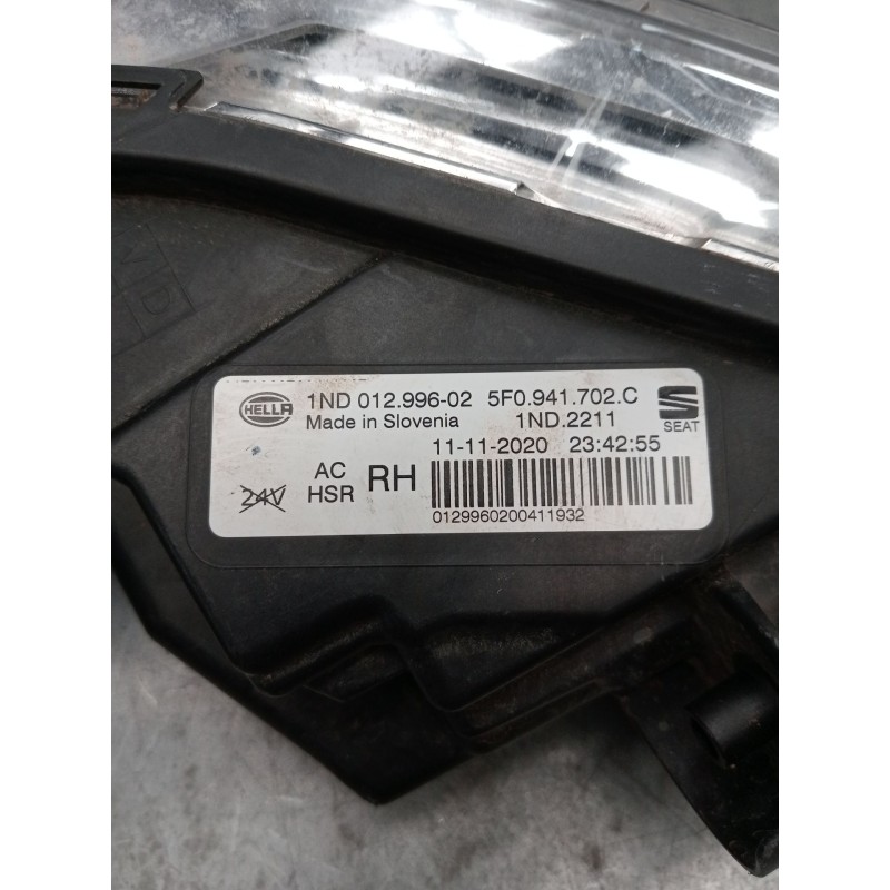 Recambio de faro antiniebla derecho para seat leon sportstourer (kl8) referencia OEM IAM 1nd01299602 5f0941702c  