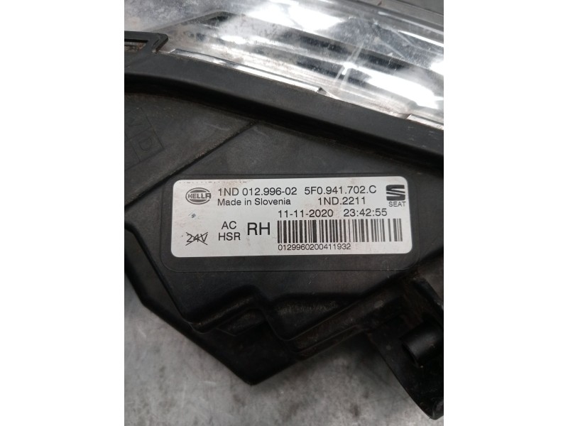 Recambio de faro antiniebla derecho para seat leon sportstourer (kl8) referencia OEM IAM 1nd01299602 5f0941702c  
