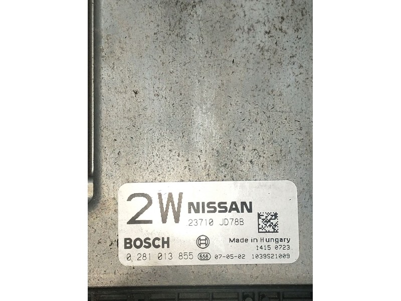 Recambio de centralita motor uce para nissan qashqai (j10) acenta referencia OEM IAM 0281013855  