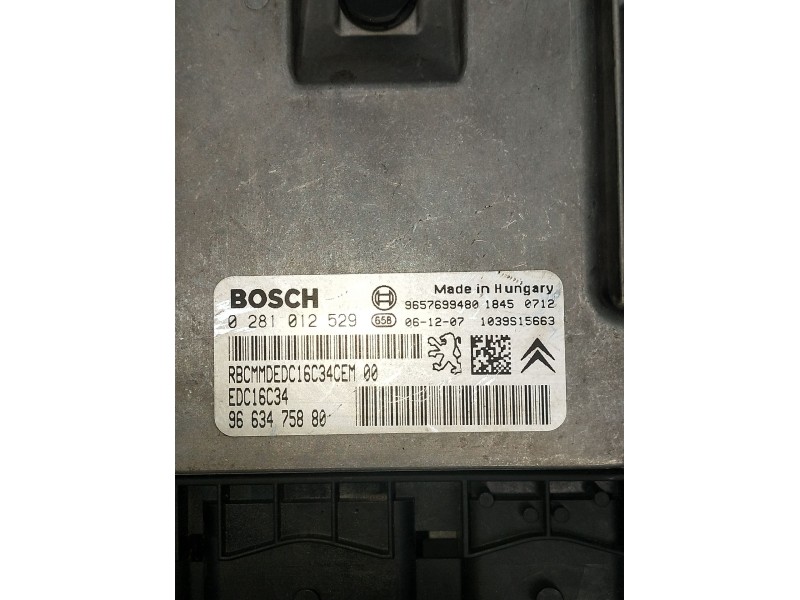 Recambio de centralita motor uce para citroën c3 i (fc_, fn_) 1.4 hdi referencia OEM IAM 0281012529  