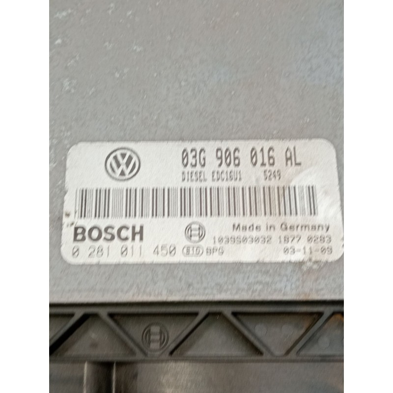 Recambio de centralita motor uce para volkswagen touran (1t1, 1t2) 2.0 tdi referencia OEM IAM 0281011450 03g906016al  