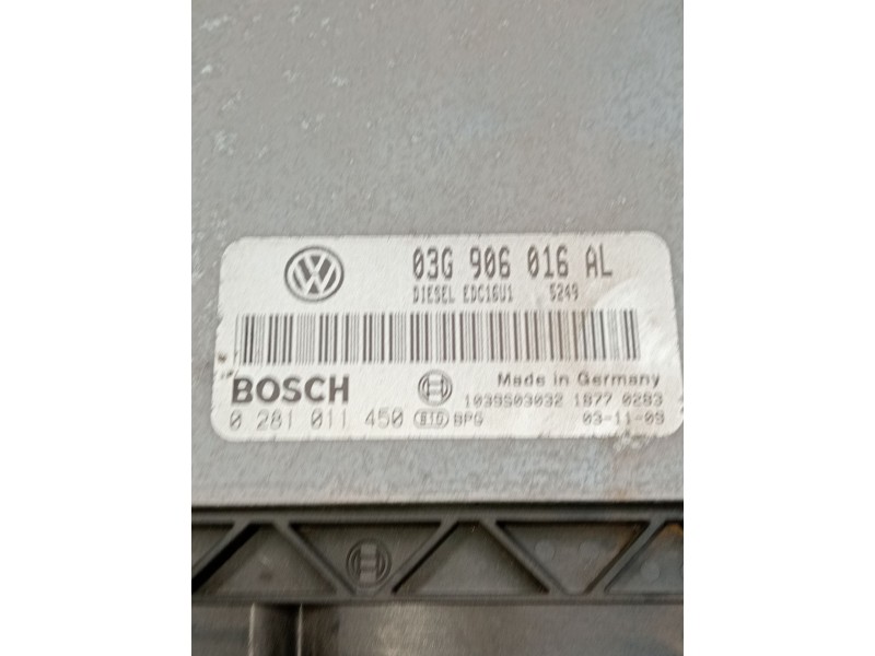 Recambio de centralita motor uce para volkswagen touran (1t1, 1t2) 2.0 tdi referencia OEM IAM 0281011450 03g906016al  