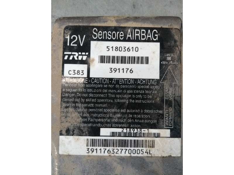 Recambio de centralita airbag para fiat panda (169) 1.3 jtd 4x4 referencia OEM IAM 391176 51803610 