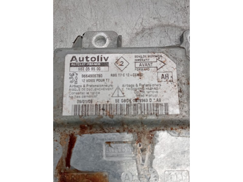 Recambio de centralita airbag para peugeot 308 i (4a_, 4c_) 1.6 hdi referencia OEM IAM 607059500 9664909780  