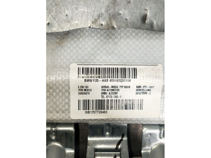 Recambio de airbag cortina delantero derecho para bmw x3 (f25) referencia OEM IAM 16B175TT28483  