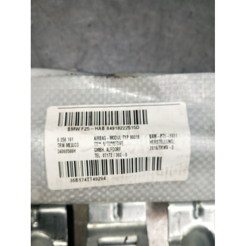 Recambio de airbag cortina delantero izquierdo para bmw x3 (f25) referencia OEM IAM 16B174TT49294  