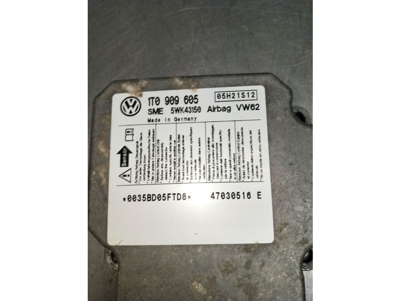 Recambio de kit airbag para volkswagen touran (1t1, 1t2) 2.0 tdi referencia OEM IAM 1T0909605 5wk43150 
