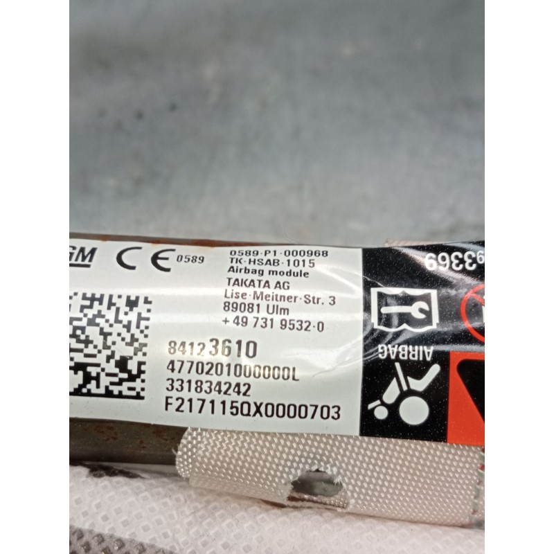 Recambio de airbag cortina delantero izquierdo para opel insignia b sports tourer (z18) 2.0 cdti (35) referencia OEM IAM 8412361