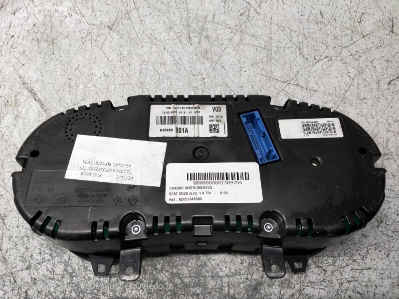 Recambio de cuadro instrumentos para seat ibiza (6j5) 1.4 tdi referencia OEM IAM A2C53349080 6J0920801A 