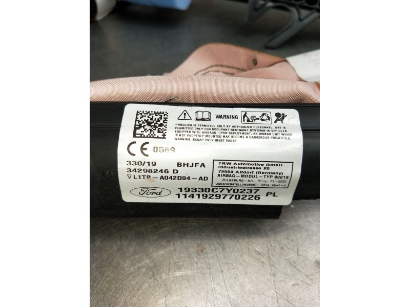 Recambio de airbag cortina delantero izquierdo para ford puma referencia OEM IAM L1TRA042D94AD 34298246D 19330C7Y0237