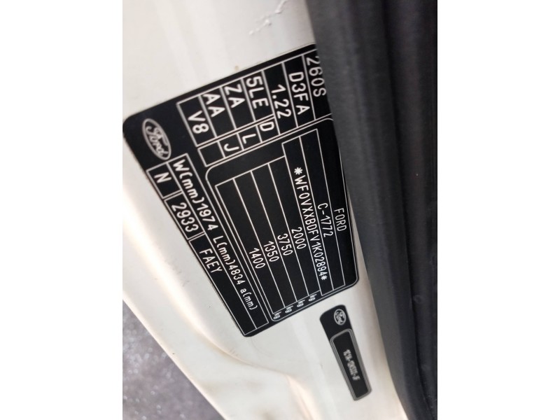 ford transit caja cerrada, corta (fy) (2000 =>) del año 2001