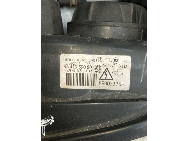 Recambio de faro izquierdo para peugeot 607 (9d, 9u) 2.2 hdi referencia OEM IAM 9641959080   Recambio de faro izquierdo para peugeot 607 (9d, 9u) 2.2 hdi referencia OEM IAM 9641959080