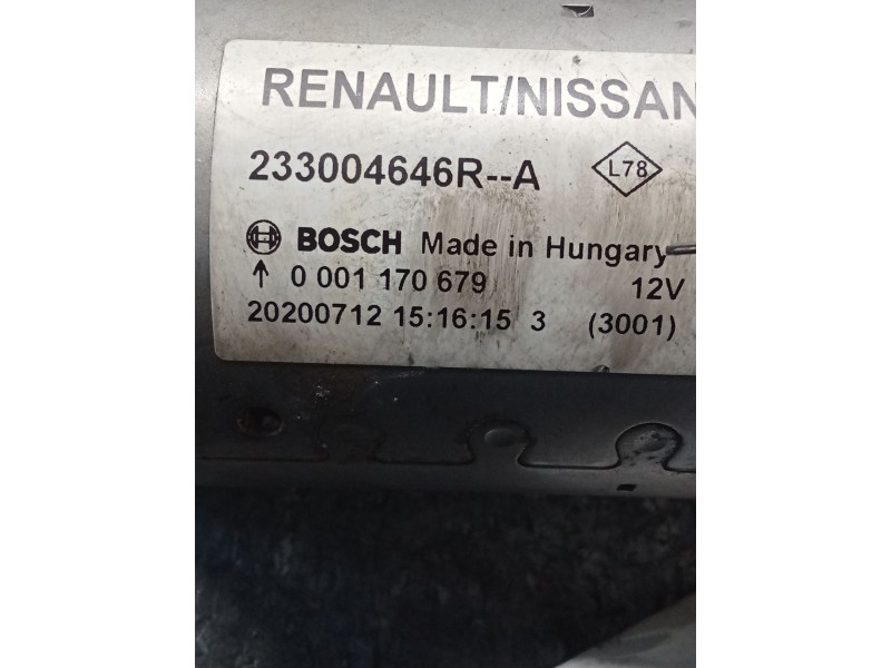 Recambio de motor arranque para dacia sandero referencia OEM IAM 233004646RA 0001170679 BOSCH