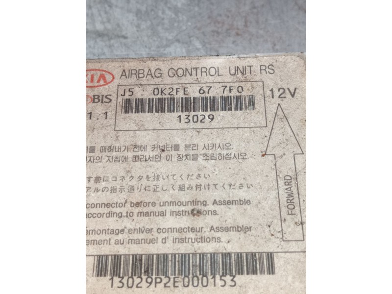 Recambio de centralita airbag para kia carens 2.0 turbodiesel cat referencia OEM IAM 0k2fe677f0  