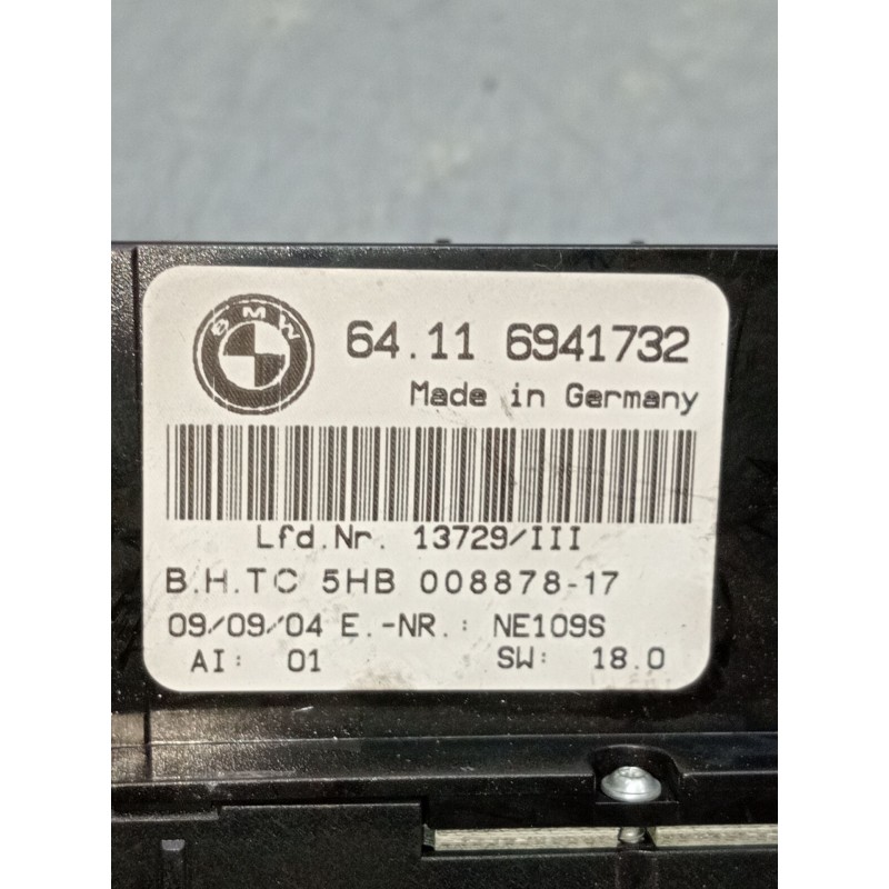 Recambio de mando calefaccion / aire acondicionado para bmw serie 3 compact (e46) referencia OEM IAM 6941732 5hb00887817  