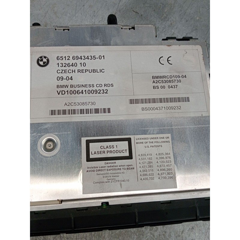 Recambio de sistema audio / radio cd para bmw serie 3 compact (e46) referencia OEM IAM a2c53085730 6512694343501  
