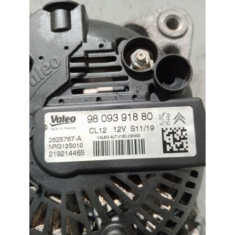 Recambio de alternador para citroën c4 spacetourer (3d_) 1.2 puretech 130 referencia OEM IAM 9809391880 2625767A 
