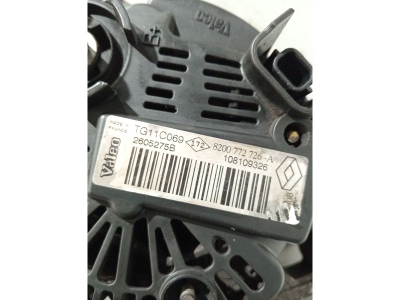 Recambio de alternador para renault megane ii station wagon (km0/1_) 1.5 dci (km1f) referencia OEM IAM 8200772726 2605275B 