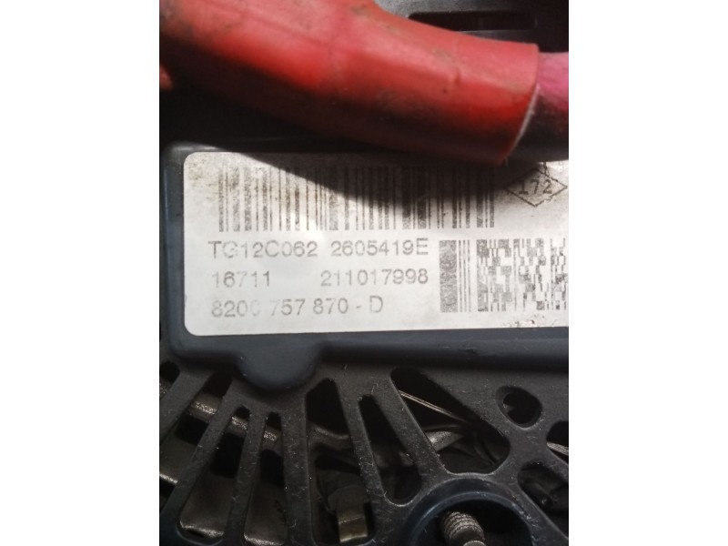 Recambio de alternador para renault megane iii hatchback (bz0/1_, b3_) 1.9 dci (bz0n, bz0j) referencia OEM IAM TC12C062 2605419E