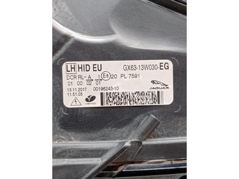 Recambio de faro izquierdo para jaguar f-pace referencia OEM IAM gx6313w030 0019624310  