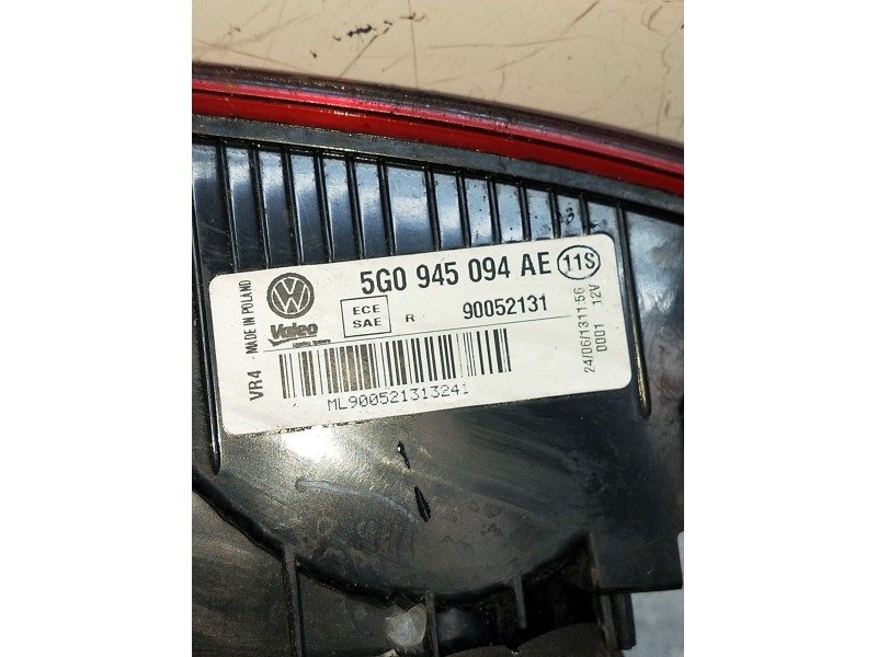 Recambio de piloto trasero derecho interior para volkswagen golf vii (5g1, bq1, be1, be2) 2.0 tdi referencia OEM IAM 5G0945094AE